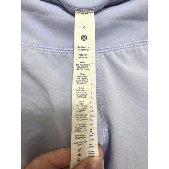 Lululemon Womens Light Purple Swiftly Sculpt Running Shorts Size 4 With Zipper P - Picture 6 of 7